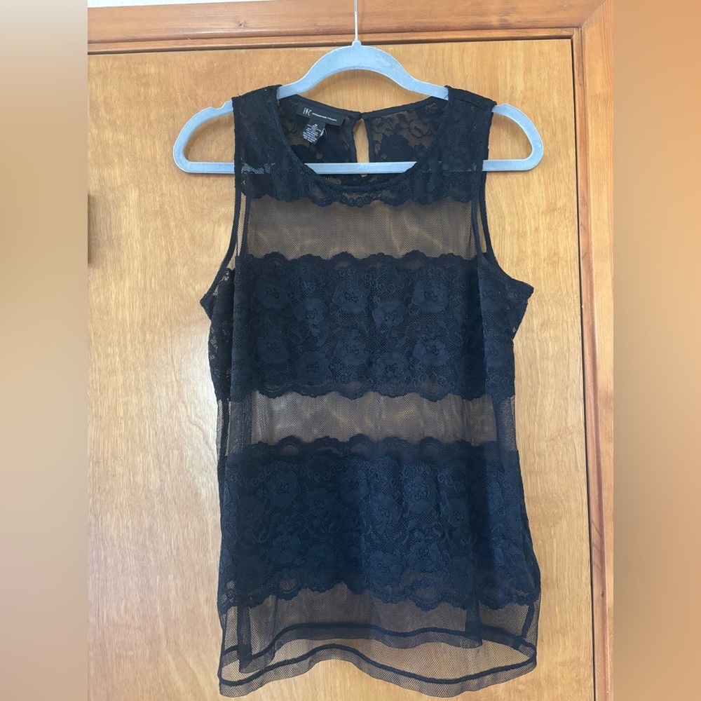 INC International Concepts Black Lace Camisole
